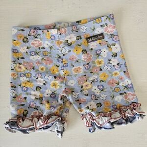 Matilda Jane Heart to Heart Botanical Blue Floral Shorties Shorts Size 6